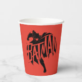 Gobelets En Papier Nom de la brosse d'encre Batman (Verso)