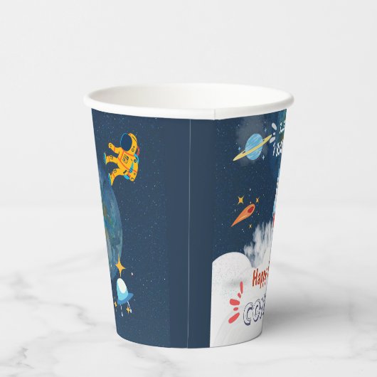 Gobelets En Papier Nom de l'espace extra-atmosphérique astronaute (Droite)