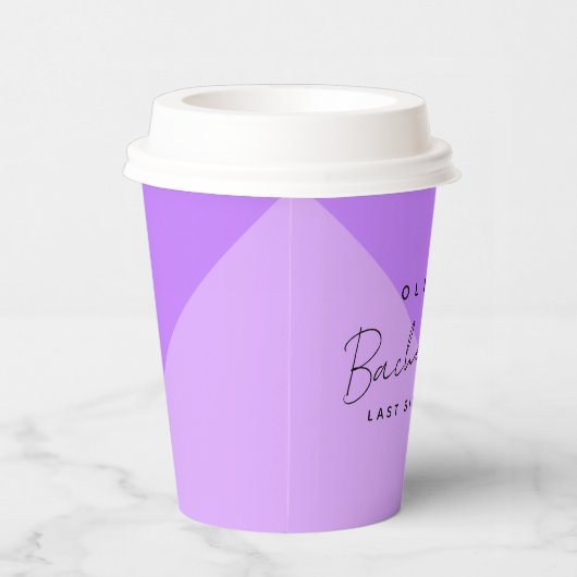 Gobelets En Papier Nom de mariée personnalisée moderne Bachelorette P (Droite)