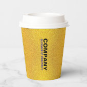 Gobelets En Papier Nom d'entreprise de luxe & Slogan | Personnalisé (Verso)