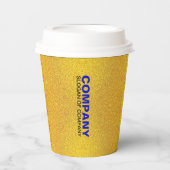 Gobelets En Papier Nom d'entreprise de luxe & Slogan | Personnalisé (Recto)