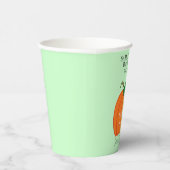 Gobelets En Papier Nom du Baby shower vert citrouille (Droite)