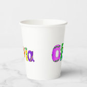 Gobelets En Papier Nom du personnage de dessin "Olivia" (Gauche)