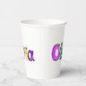 Gobelets En Papier Nom du personnage de dessin "Olivia" (Droite)