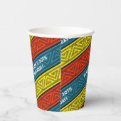 Gobelets En Papier Nom et âge Anniversaire Fête Celtique Bleu Rouge (Droite)