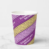 Gobelets En Papier Nom et âge Anniversaire Fête Celtique Frappe pourp (Gauche)