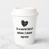 Gobelets En Papier Nom et devis personnalisés, café expresso (Verso)