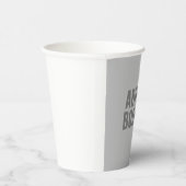 Gobelets En Papier Nom gris moderne minimaliste professionnel (Droite)