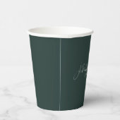 Gobelets En Papier Nom joyeux Noël Fête verte (Droite)