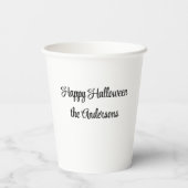 Gobelets En Papier Nom, Les Bons Jambes et Chaussures Sorcière Hallow (Verso)