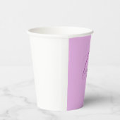 Gobelets En Papier Nom Monogramme Lettre initiale Orchid & Lilac (Droite)