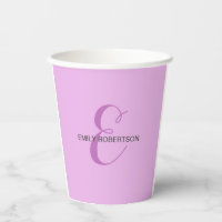 Nom Monogramme Lettre initiale Orchid & Lilac
