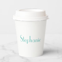 Nom Monogramme Modèle Turquoise Bleu Blanc Personn