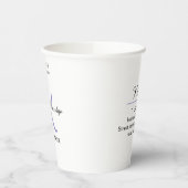 Gobelets En Papier Nom monogramme violet écrivain modifier code QR en (Gauche)