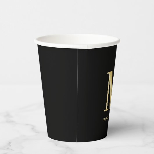 Gobelets En Papier Nom monographique moderne typographie audacieuse o (Droite)