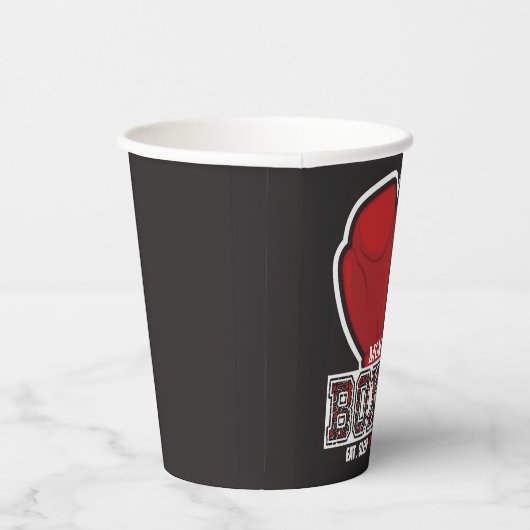 Gobelets En Papier NOM personnalisé Boxer Boxer Glove Prize (Droite)