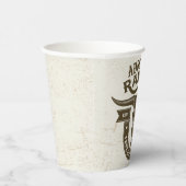 Gobelets En Papier NOM personnalisé Bull Steer Skull Western Ranch (Droite)