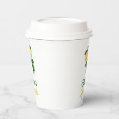 Gobelets En Papier Nom personnalisé Joli jaune vert Été Lemonade (Gauche)