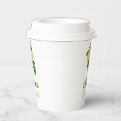 Gobelets En Papier Nom personnalisé Joli jaune vert Été Lemonade (Droite)