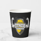 Gobelets En Papier Nom personnalisé Muscle Fitness Trainer Gym (Recto)