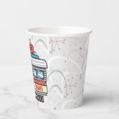 Gobelets En Papier NOM Personnalisé Retro les années 50 Diner Signé C (Gauche)