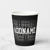 Gobelets En Papier NOM PERSONNALISÉ Vanisant Volleyball Logo Joueur d (Recto)