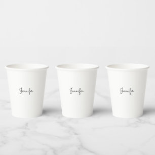 Gobelets En Papier Nom personnel personnalisable, Nom personnel