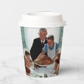 Gobelets En Papier Norman Rockwell Monogramme Thanksgiving (Verso)