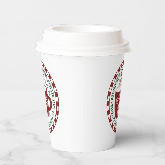 Gobelets En Papier North Pôle chocolat chaud entreprise Noël (Droite)