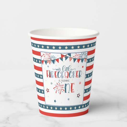 Gobelets En Papier Nos petits fêtards 1er fêtes d'anniversaire (Verso)
