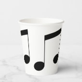 Gobelets En Papier Note de poutre musicale, (Verso)