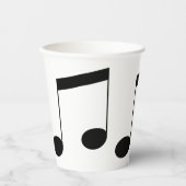 Gobelets En Papier Note de poutre musicale, (Recto)