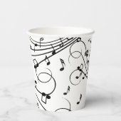 Gobelets En Papier Notes de musique fantaisie (Verso)