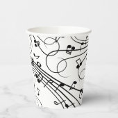 Gobelets En Papier Notes de musique fantaisie (Gauche)