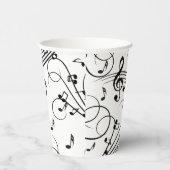 Gobelets En Papier Notes de musique fantaisie (Droite)