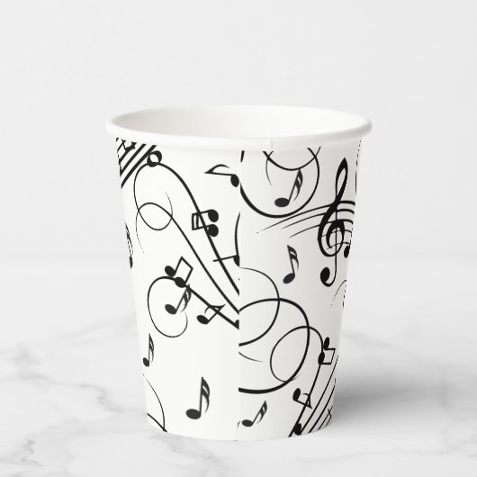 Gobelets En Papier Notes de musique fantaisie (Droite)