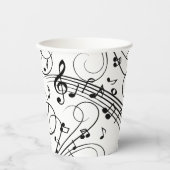 Gobelets En Papier Notes de musique fantaisie (Recto)