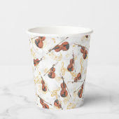 Gobelets En Papier Notes de musique pour violon élégant Joyeux Noël (Verso)