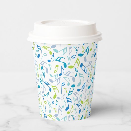 Gobelets En Papier Notes musicales (Gauche)