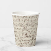 Gobelets En Papier Notes musicales (Verso)