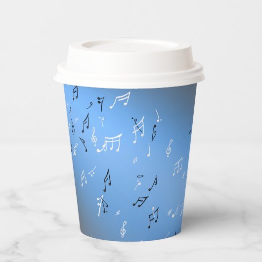 Gobelets En Papier Notes musicales Lune bleue (Gauche)
