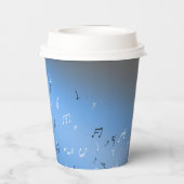 Gobelets En Papier Notes musicales Lune bleue (Verso)