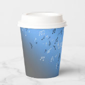 Gobelets En Papier Notes musicales Lune bleue (Recto)