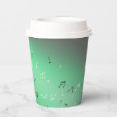 Gobelets En Papier Notes musicales Lune verte (Verso)