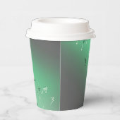 Gobelets En Papier Notes musicales Lune verte (Droite)