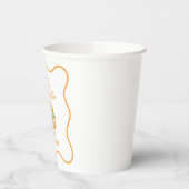 Gobelets En Papier Notre petit anniversaire orange (Gauche)