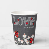 Gobelets En Papier Notre petit Baby shower de tableau de bord de Bug (Recto)