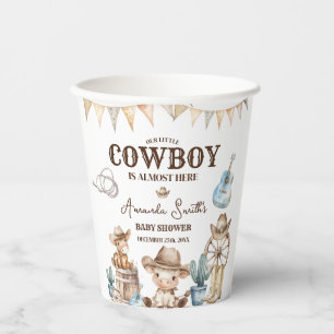Gobelets En Papier Notre petit Baby shower sauvage de l'Ouest