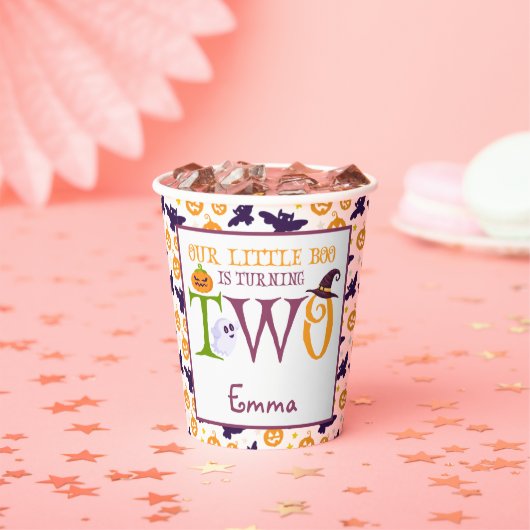 Gobelets En Papier Notre Petit Boo Turner Deux, Halloween 2e Annivers (Insitu)