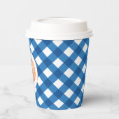 Gobelets En Papier Notre petit Citrouille bleu plaid premier annivers (Gauche)